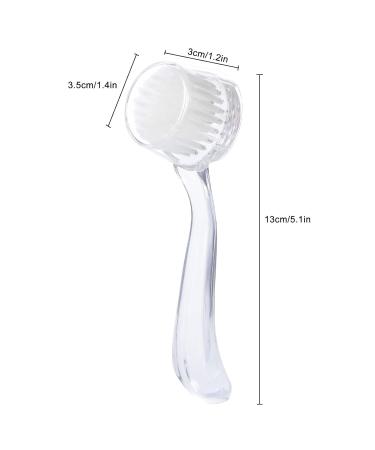 Raploy Soft Bristle Facial Cleansing Brush 3 Pack - Acrylic Handle for Exfoliating and Massage - Black Clear Purple (5.24x1.38) - Buy Online on SooperMarket.com