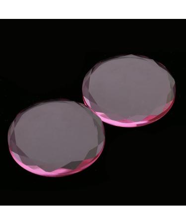 SGerste Adhesive Eyelash Extension Palette Holder - Crystal Glass 4.5cm Pink - 2 Pack for Professional Use - Buy Online on SooperMarket.com