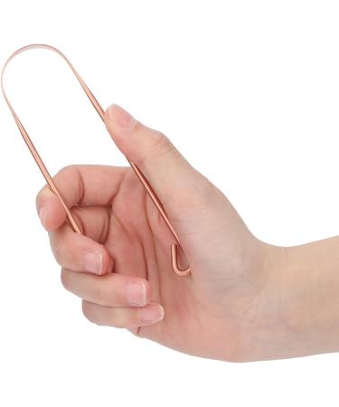 Pure Copper Tongue Scraper - U-Shaped Design for Oral Hygiene & Fresh Breath - Buy Online on SooperMarket.com