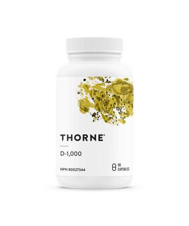 Thorne Vitamin D-1000 - Vitamin D3 Supplement (1 000 IU) for Healthy Bones and Muscles - 90 Capsules