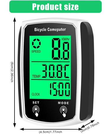 Buy Hojalis Bike Computer - Wired Speedometer with 19 Functions | Waterproof Multifunctional Bicycle Tacho - Buy Online on SooperMarket.com