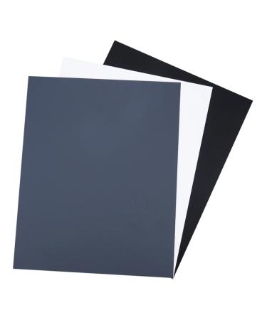 18% Neutral Grey Card JJC White Balance Card for DSLR Camera Video Film 10x8 PVC Exposure Photography Card Custom Calibration Camera Checker Card with Grey,White,Black Cards & a Storage Bag 10x8"
