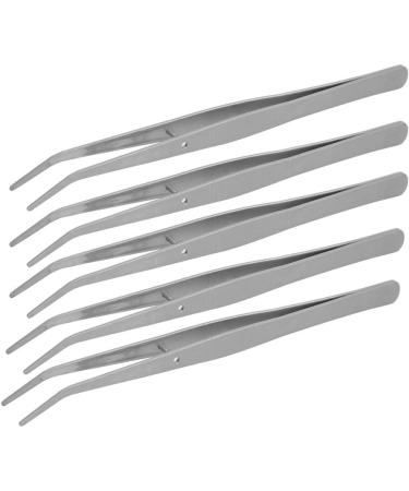 Curved Stainless Steel Overlocker Machine Tweezers - 5Pcs Sewing Accessories - Buy Online on SooperMarket.com