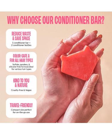FoxyBae Conditioner Bar - Biotin Rice Protein Coconut Oil & Jojoba Oil - Sulfate & Paraben Free - Solid Hair Conditioner for Men & Women - 2 oz - Buy Online on SooperMarket.com