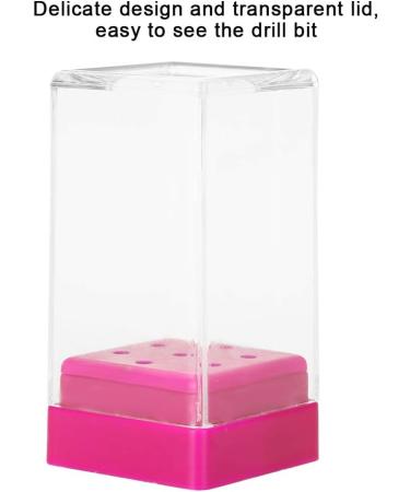 Manicure Tool Organizer Displayer Stand with 7 Slots for Nail Drill Bit Collection (Rose Red) - Buy Online on SooperMarket.com