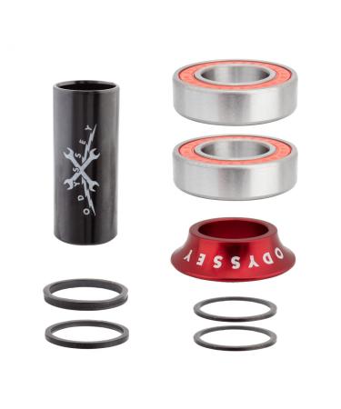 ODYSSEY MID Bottom Bracket 22mm Anodized Red