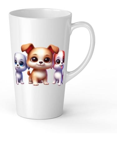 White Ceramic Kids Chiot Mug - Large 483 ml Perfect for Hot Chocolate or Milk Fun and Easy to Use - Buy Online on SooperMarket.com