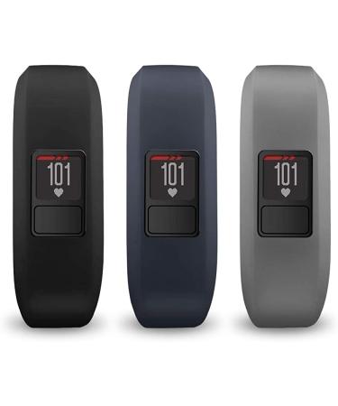 Adjustable Replacement Wristbands for Garmin Vivofit 3/jr/jr 2 - 3 Pack Black/Navy/Gray - Kids, Women, Men - Regular Fit (6.0-9.0 in) - Watch Buckle - iBREK (No Tracker) - Buy Online on SooperMarket.com