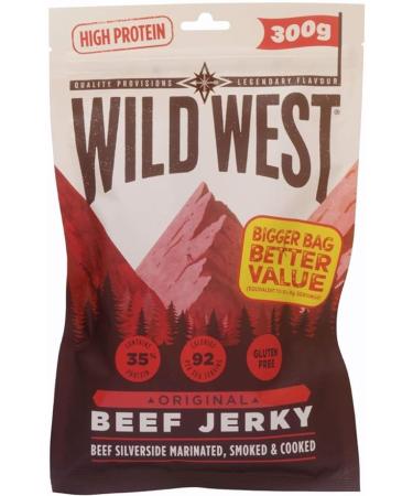 Wild West Original Flavour Beef Jerky High Protein Multipack 3 x 100 Gram Packs