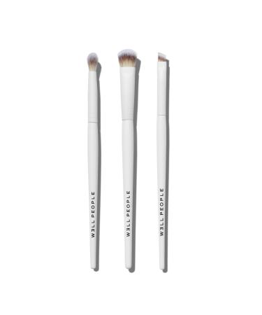 Well People Expressionist Eye Brush Set 3-Piece Eyeshadow Brushes For Blending Lining & Defining For Powder & Cream Formulas Cruelty-free Bristles