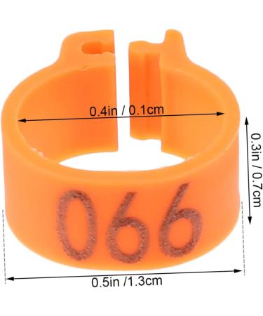 CIYODO 100 Pcs Pigeon Anklet Baby Bangles Chicken Feet Foot Ring for Pigeon Racing Pigeon Ring Meat Pigeon 1.3X1.3CM Orange - Buy Online on SooperMarket.com