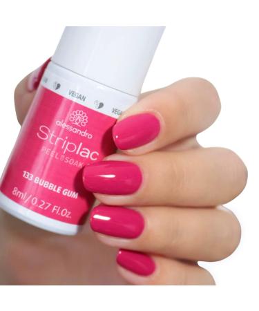 Alessandro Striplac UV Nail Polish - Bubble Gum | Gentle Long-Lasting Peel-Off Technology | Vegan & Cruelty-Free | 8 ml - Buy Online on SooperMarket.com