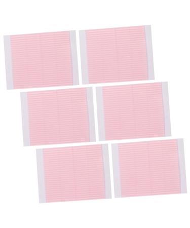 WOFASHPURET 6 Sheets Double Eyelid Beauty Stickers Girl Double Eyelid Sticker Self-adhesive Eyelid Sticker Decorative Duct Tape Adhesive Stickers Shaping Lifter Fiber Material Pink Woman