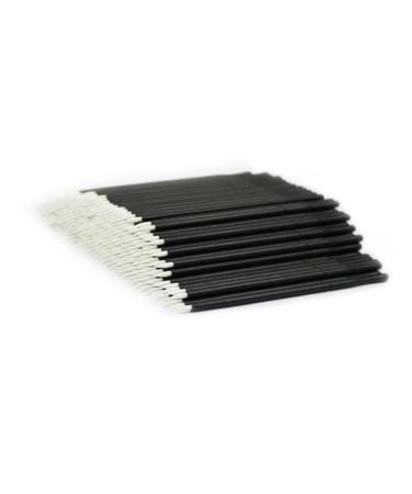 BELLIFFY 100pcs Eye Makeup Tools Eyeliner Smudge Brush Lip Scrubber Tool Eyeliner Applicator Tool 15cmX10cm Black