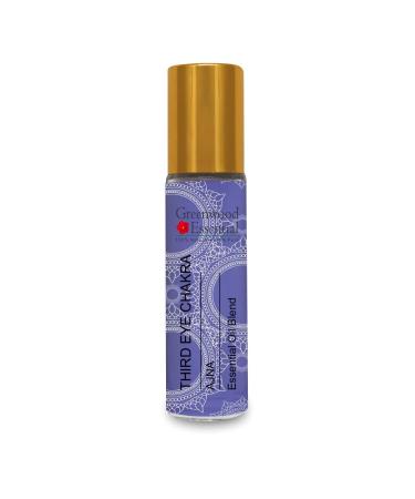 Greenwood Essential Third Eye Chakra Oil (Ajna) Ideal for Meditation Purification Yoga Chakra Alignment Relaxation Healing & Rituals 8ml (0.27 oz)