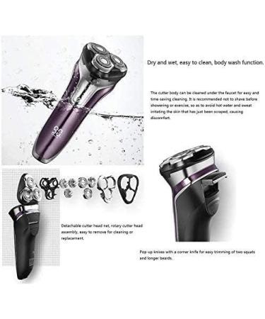 GeRRiT Electric Razor | Rechargeable Waterproof Shaver for Men | Wet & Dry Rotary Electric Shaving with Pop-up Trimmer & LED Display - Buy Online on SooperMarket.com
