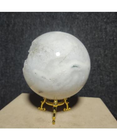 Natural Crystal Rough Natural Sphere Natural White Crystal Cave Moss Water Grass Agate Ball Feng Shui Reiki Home Decoration 1pc 1100-1200g - Buy Online on SooperMarket.com