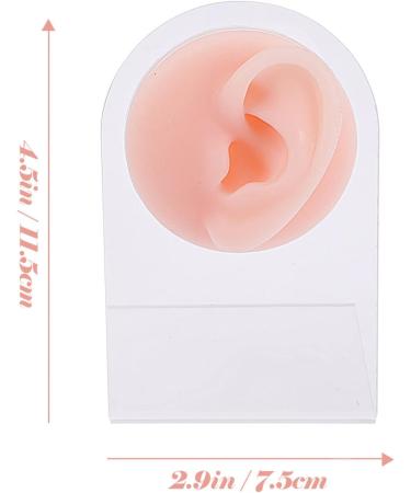 KALLORY Silicone Ear Jewelry Tools Set - 3 Pieces Rubber Ear Models for Piercing Kit - Reusable & Soft - Complexion - 11.5x7.5cm - Buy Online on SooperMarket.com