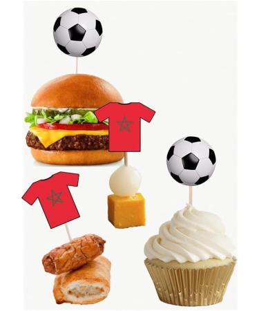 Morocco Football Party Food & Cupcakes Picks Decorations Toppers World Cup 2022 (pack of 14) - Buy Online on SooperMarket.com