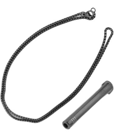 Breathing Exercises Necklace Increase Lung Volume Stress Relief Mindful Necklace for Daily Wear (Black) - Buy Online on SooperMarket.com