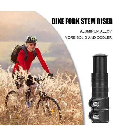 Emoly Bike Fork Stem Extender | MTB Handlebar Riser | Aluminum Alloy Head Up Adapter | Mountain Bike Road BMX | Extended Edition (Black) - Buy Online on SooperMarket.com