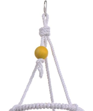 Hypeety Pet Bird Swing Toy - Round Cotton Rope Hanging Hammock for Parakeet, Budgie, Cockatiel - Fun Tri Toy for Cage Enrichment - Buy Online on SooperMarket.com
