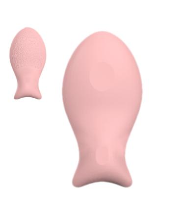Geteawily Powder Puff for Makeup Reusable Cosmetic Puff for Face - Fish Shaped Cosmetic Puff Beauty Makeup Tools for Pressed Powder Liquid Foundation Small fish puff (pink)
