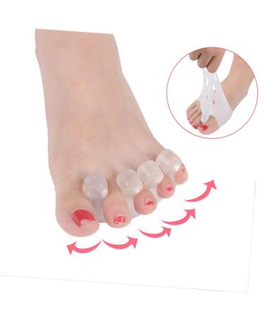 Healvian 2pcs Rubber Toe Spacers Set - Silicone Toe Stretcher & Separator for Bunions, Hammer Toe Straightener & Protector - Orthotic Toe Spreader Kit - Buy Online on SooperMarket.com