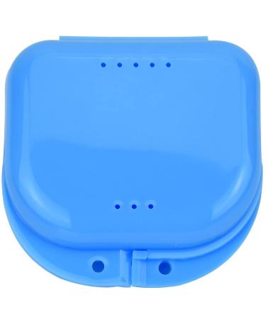 Denture Box Retainer Case Denture Storage Bath Box Denture Holder Box Cleaning Box Lightweight and Portable Cleaning Box with Filter (S Blue) S Blue