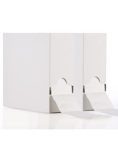 Double pack of 250 packs/roll of cellulose wipes in a neutral dispenser box
