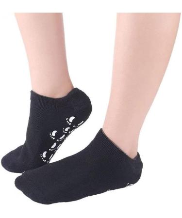 2 Pairs Moisturizing Gel Socks | Vitamin & Oil Infused Spa Foot Care | Black & Purple for Women - Buy Online on SooperMarket.com
