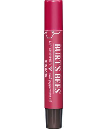 Burt's Bees Lip Balm Rhubarb 4-Pack - Moisturizing Lip Shimmer Spring Gift with Vitamin E & Coconut Oil for Women - 100% Natural Easter Basket Stuffers for All Day Hydration - 0.09 Ounce - Buy Online on SooperMarket.com