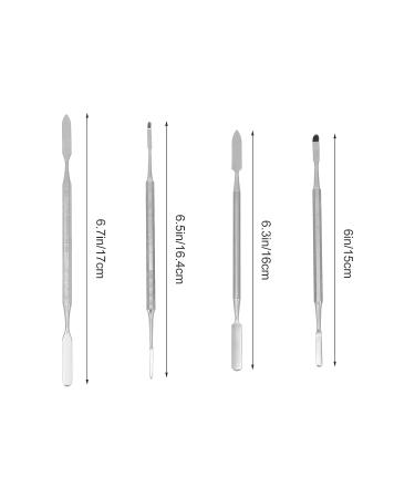 EXCEART 4Pcs Stainless Steel Makeup Spatula Tool Set for Cosmetics Mixing - Buy Online on SooperMarket.com