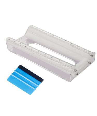 Cup Cradle with Foam Measurements for Tumbler Crafting Holder for Alignment of Decals on Cups Come with Felt Edge Squeegee Clear