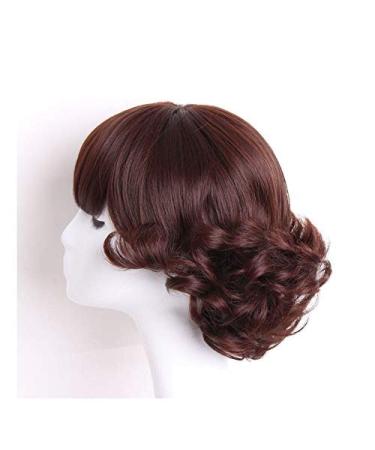 BGHJUE Short Curly Wig for Black Women - Brown Pixie Wig with Big Curls 30cm - Perfect for Any Occasion - Buy Online on SooperMarket.com