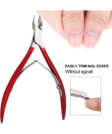 Verdant Touch Manicure Scissors Stainless Steel Nail Dead Skin Scissors Calluses Remover Nail Trimmer Clipper Manicure ToolRed - Buy Online on SooperMarket.com