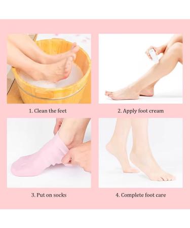 Dajidafu 2pair Silicone Exfoliating Tools for Smooth Feet Say Goodbye to Rough Skin Silica Gel Moisturizing Socks Silicone Socks colour of skin One size fits all Colour of Skin One size fits all - Buy Online on SooperMarket.com