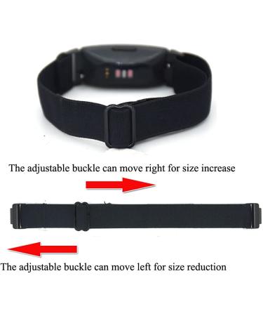 Adjustable Elastic Wrist/Ankle Band for Fitbit Inspire/Inspire 2/Inspire HR - Stretchy Band for Men and Women (Black) - Buy Online on SooperMarket.com