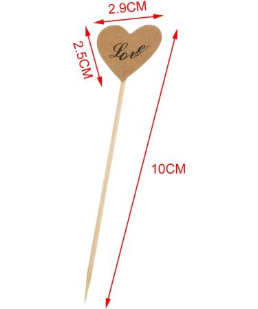 harayaa 50Pcs Rustic Kraft Paper Cupcake Topper Heart Cupcake Picks Sweet Love Theme Birthday Cake Decoration for Party Love - Buy Online on SooperMarket.com