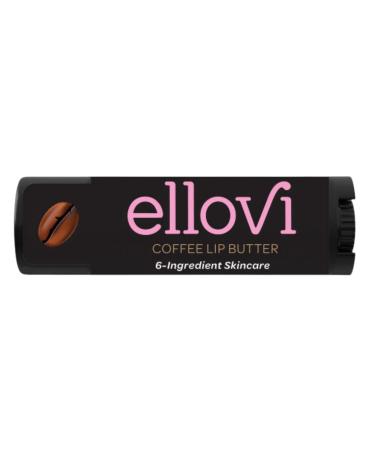 Natural Lip Butter Lip Balm - Coffee - Pure Enough to Eat - Made With Just 6 Vegan Ingredients - Moisturizing Lip Care for All Day Hydration Single Coffee