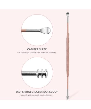 Healeved Ear Wax Removal Kit - 5 Pcs Earwax Remover Set in Rose Gold 14x1cm - Buy Online on SooperMarket.com
