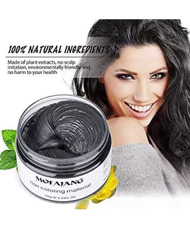 Temporary Hair Color Wax 4.23 oz | Instant Hairstyle Cream Pomade for Party & Cosplay | Easy Cleaning | Black - Buy Online on SooperMarket.com