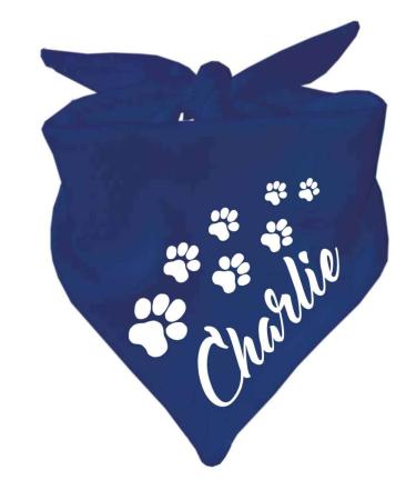 Dog triangular scarf (color: navy) (size 1 (55 cm)) name of the dog 55 x 18 navy