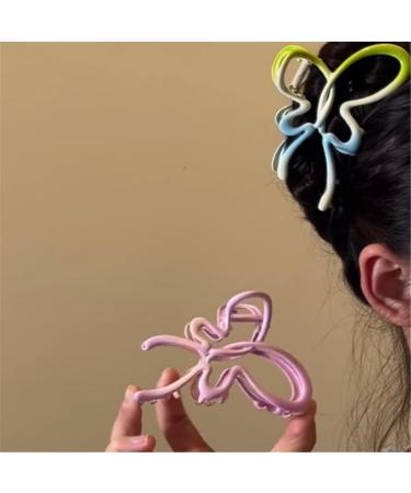 Limtula Lovely Hair Claw Hollowed out Butterfly Shape Hair Clip for Woman Camping Ponytail Hair Delicate Jaw Clip for Girl Green - Buy Online on SooperMarket.com