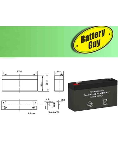 Buy Masimo Rad-8 Pulse Oximeter Replacement 6V 1.2Ah SLA Battery | Rechargeable BatteryGuy Equivalent for International Shipping - Buy Online on SooperMarket.com