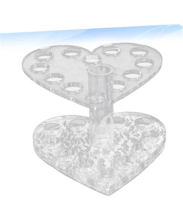 Mikinona 1pc Nail Art Penholder Nail Art Brush Holder Makeup Pen Stand Art Painting Pen Stand Manicure Pen Holder Pen Display Stand Holder No Bend Hair Clips Heart-shaped Makeup Brush 8.7x8.5cm Silver - Buy Online on SooperMarket.com