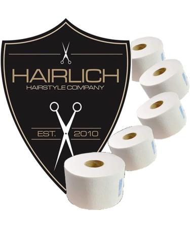 Hairlich Barbershop Hairdressing Collars for Protection Against Hair Hygienic Neck Protection Disposable Crepe Paper for Neck Hairdressing Supplies Neck Paper 1 Rod - 5 Rolls 500 Sheets - Buy Online on SooperMarket.com