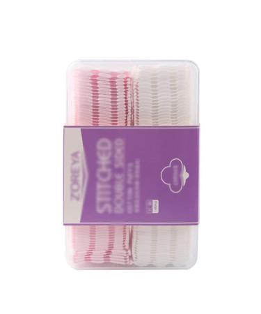 Portable Cleansing Cotton Hot Cosmetics Facial Cotton Pad Cosmetic Puff Organic Cotton Swab Box Eye Cleaning Pad Combination Installed 140PCS Soft Comfortable (Color : White or Pink)