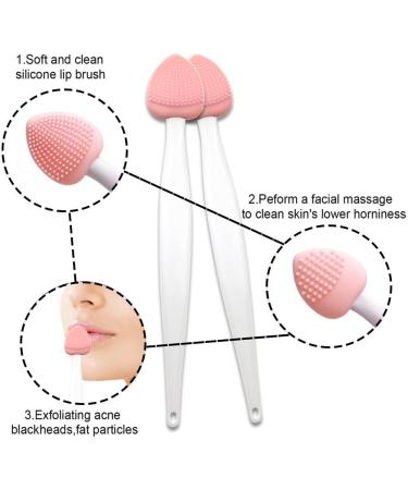 12 Pack Lip Scrub Brush Double-Sided Silicone Portable Lip Scrub Exfoliating Brush Cleaning Scrubber Travel Skincare Lip Cleaning Tool for Men Women Dark Lips - Buy Online on SooperMarket.com