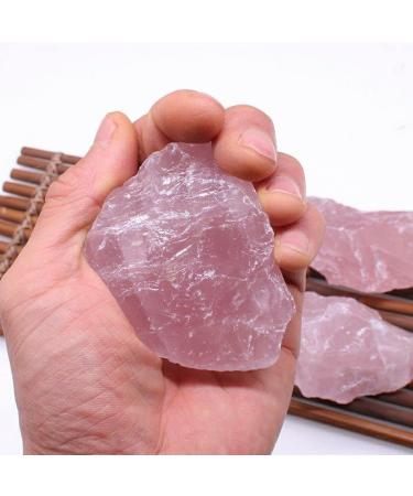Natural Raw Pink Rose Quartz Crystal Rough Stone Specimen Crystal Love Natural Stones and Minerals Fish Tank Stone Rocks (Size : 80-120g) - Buy Online on SooperMarket.com